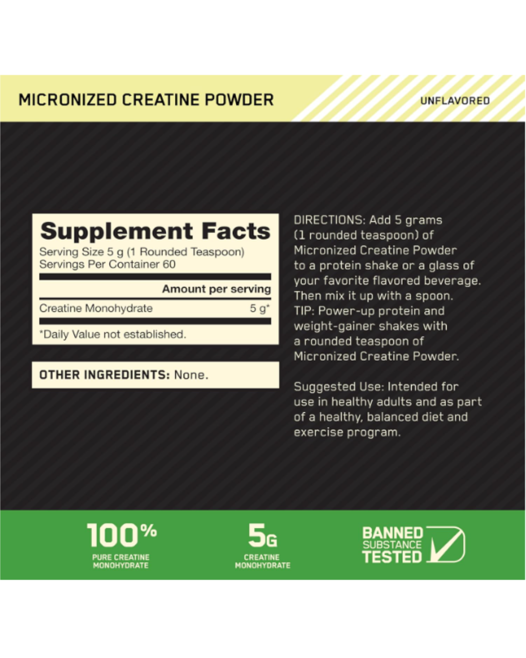 Creatina Micronizada 5G ON (60 Serv)