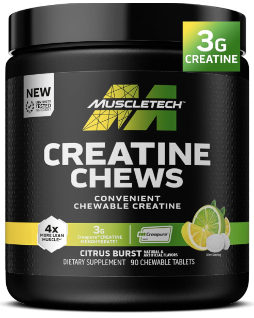 Creatina Monohidrata 3G MuscleTech  Pastillas Masticables