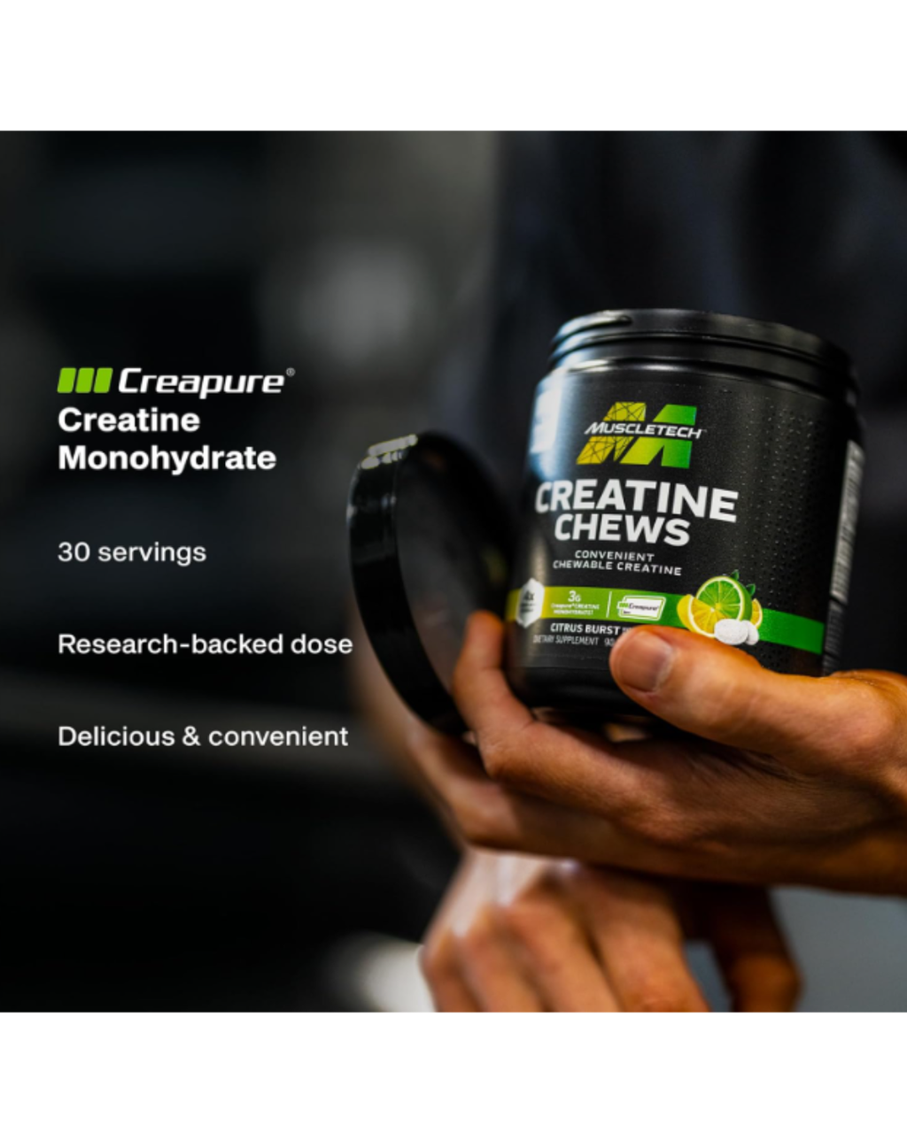 Creatina Monohidrata 3G MuscleTech  Pastillas Masticables